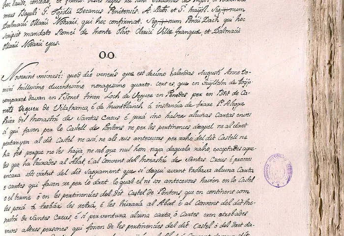El jurament del 23 de juliol de 1294, un dels pocs documents del volum escrits en català.