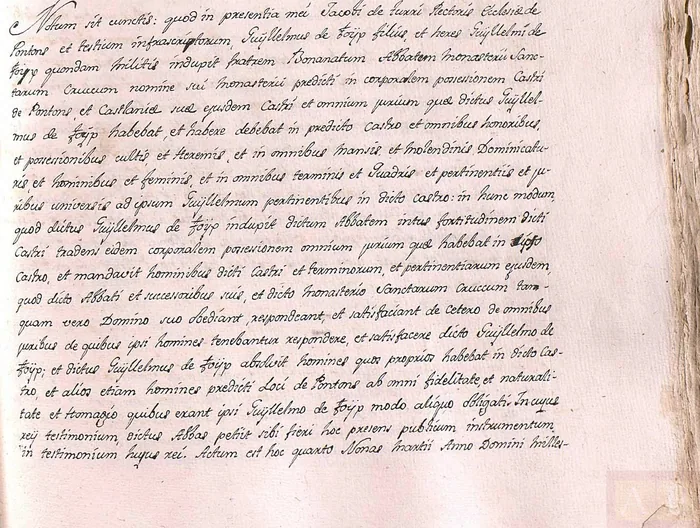 La presa de possessió del castell de Pontons, 4 de març de 1293.