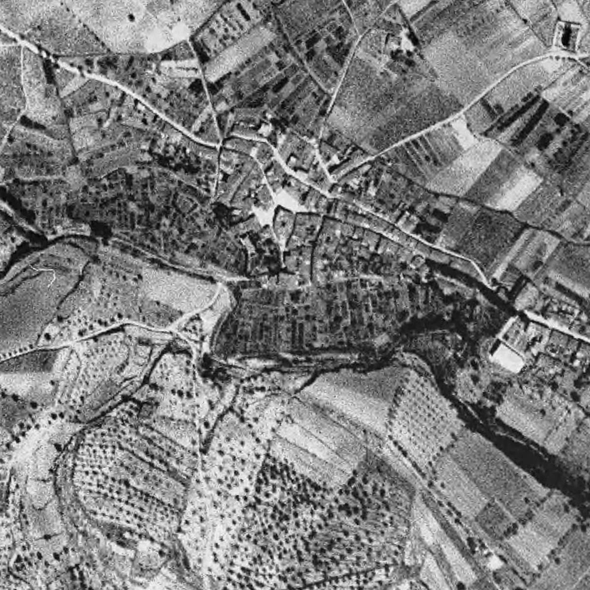 Els molins del sendra vist des de l'aire l'any 1946