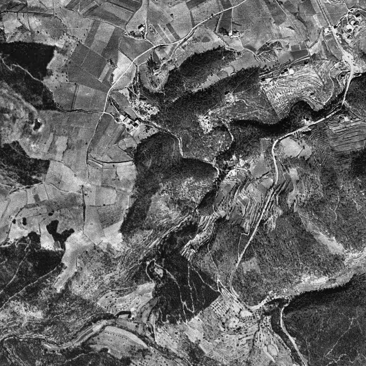 Secabecs vist des de l'aire l'any 1946